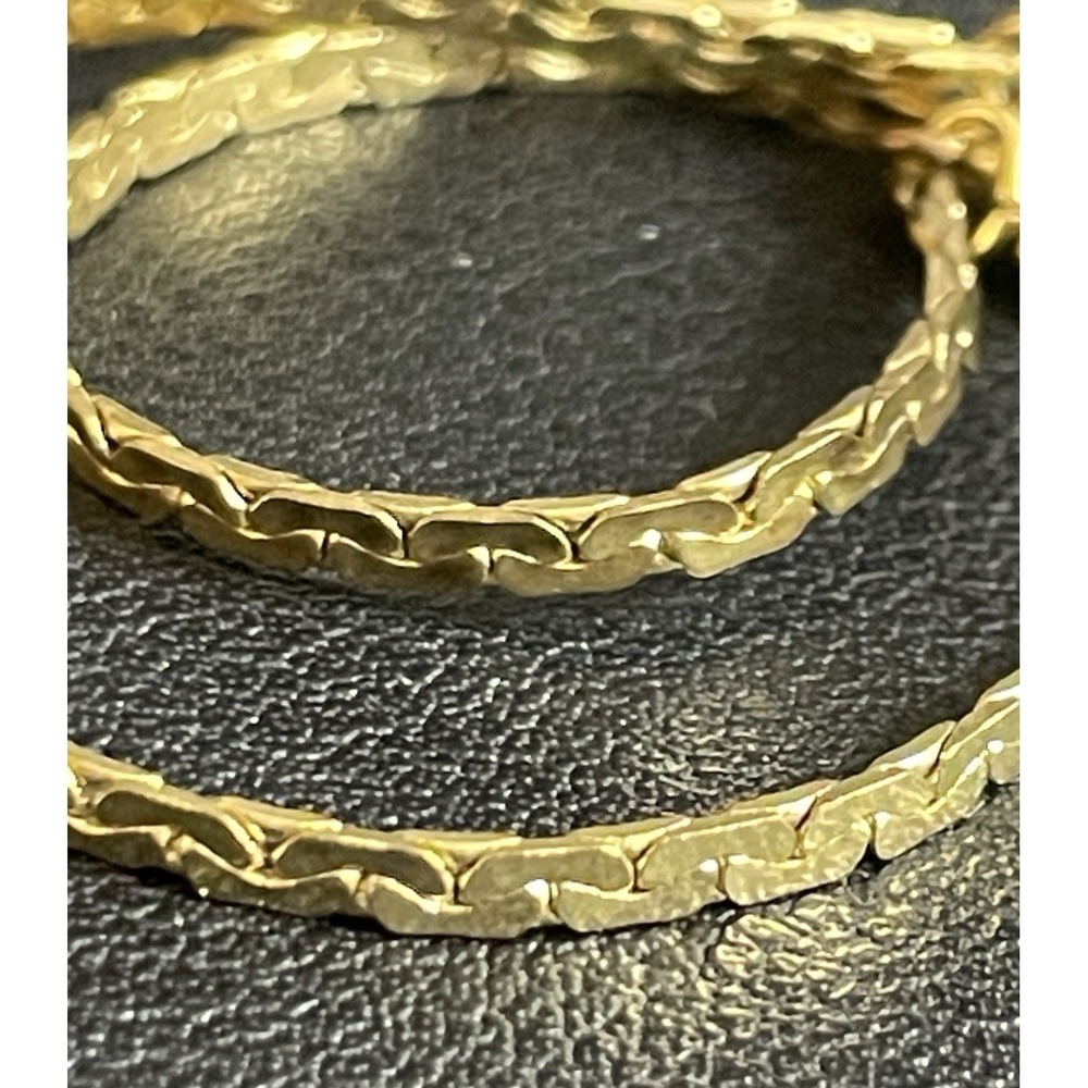 Vintage Dainty Bracelet Gold Tone Light Stacking Chain Daily Jewelry 7.25 Inch